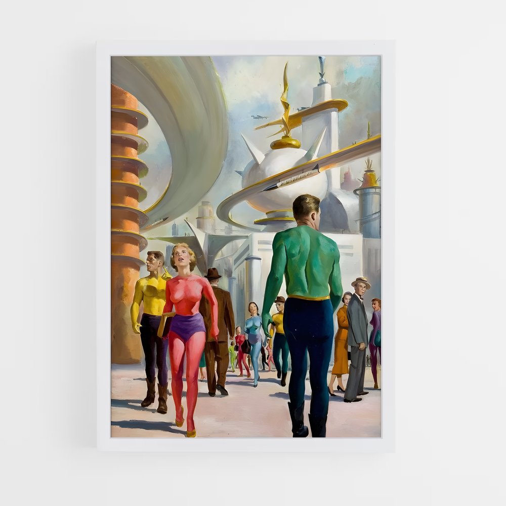 Poster Futur Urbain – affiche Espace rétro (vue 3)